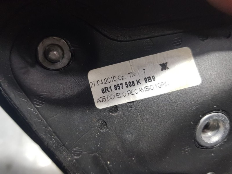 Recambio de retrovisor derecho para volkswagen polo (6r1) advance referencia OEM IAM 6R1857508K  ELECTRICO 6 CABLES