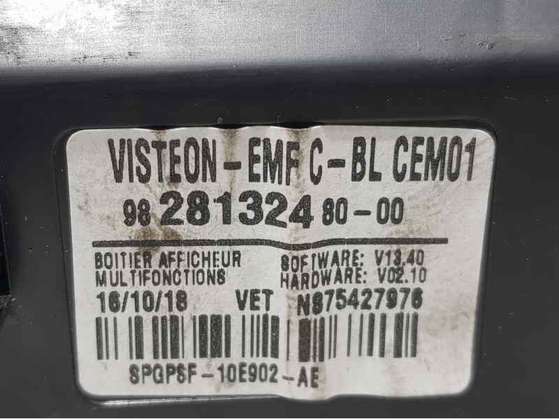 Recambio de pantalla multifuncion para citroën jumpy furgon control m referencia OEM IAM 9828132480  