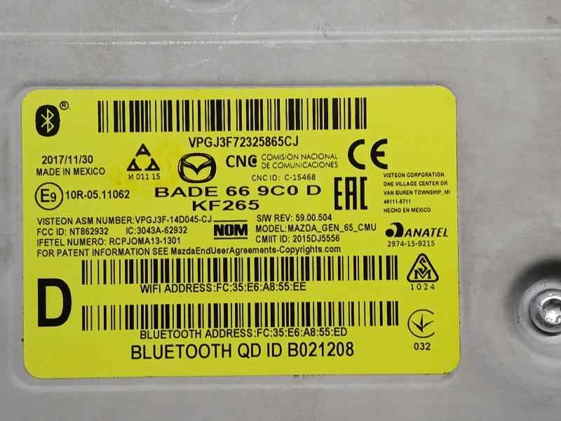 Recambio de sistema navegacion gps para mazda 3 lim. () black tech edition referencia OEM IAM BADE669C0D 10R0511062 ROZADO CON P