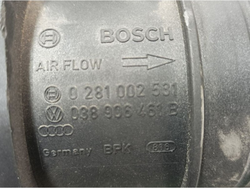 Recambio de caudalimetro para seat altea (5p1) stylance / style referencia OEM IAM 038906461B 0281002531 BOSCH