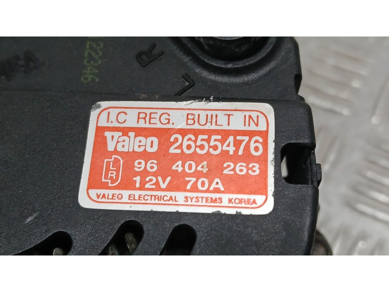 Recambio de alternador para chevrolet aveo / kalos hatchback (t200) 1.2 referencia OEM IAM 63404263 VALEO 2655476