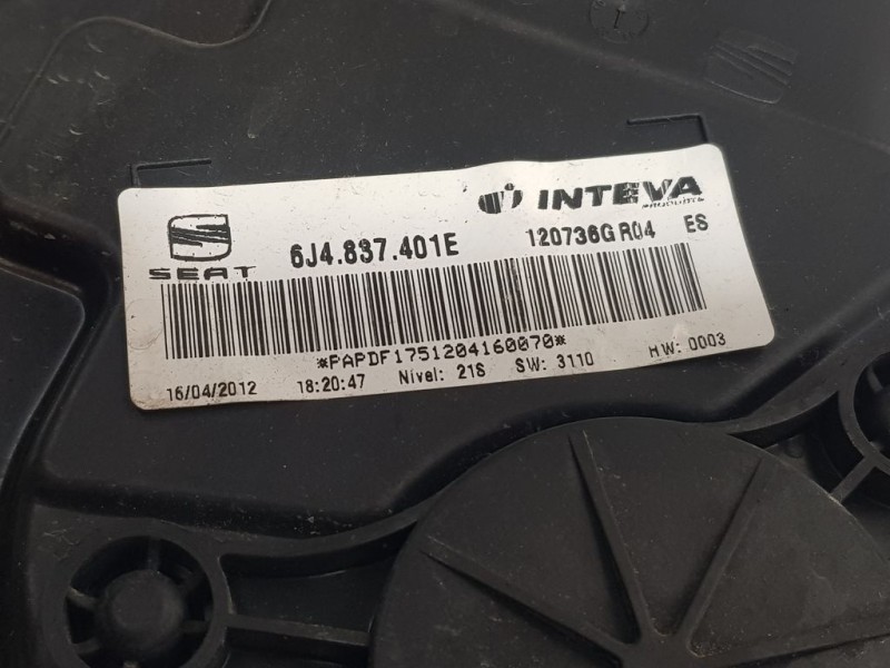 Recambio de elevalunas delantero izquierdo para seat ibiza (6j5) stylance / style referencia OEM IAM 6J4837401E  ELECTRICO