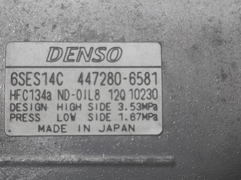 Recambio de compresor aire acondicionado para toyota auris active referencia OEM IAM 4472806581 6SES14C DENSO