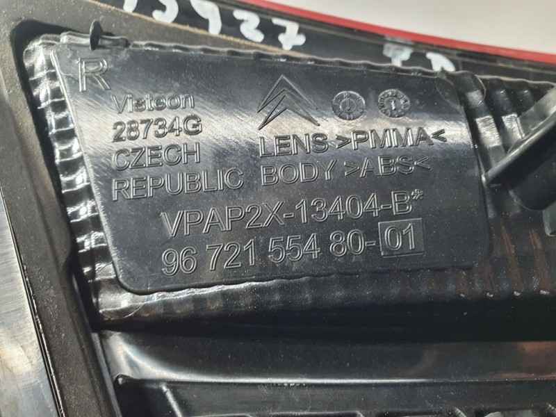 Recambio de piloto trasero derecho para citroën c4 lim. seduction referencia OEM IAM 9672155480  INTERIOR