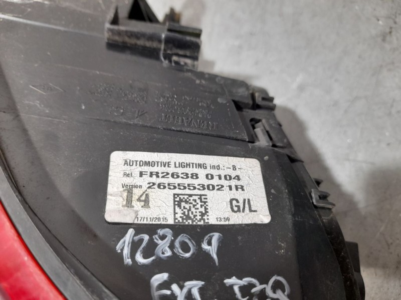 Recambio de piloto trasero izquierdo para renault clio iv limited referencia OEM IAM 265553021R FR26380104 EXTERIOR