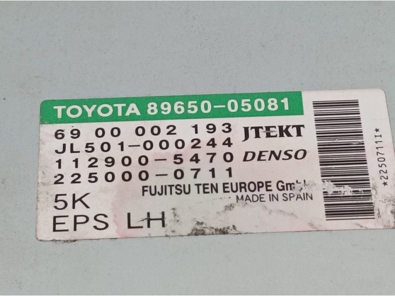 Recambio de centralita direccion para toyota avensis (t27) active referencia OEM IAM 8965005081 6900002193 JTEKT DENSO
