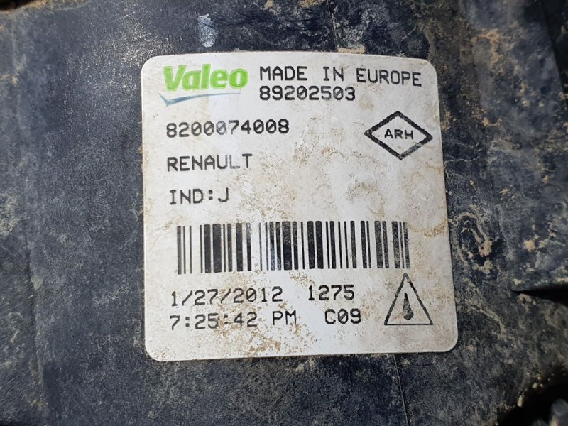 Recambio de faro antiniebla derecho para dacia sandero stepway referencia OEM IAM 8200074008 89202503 VALEO PATA ROTA