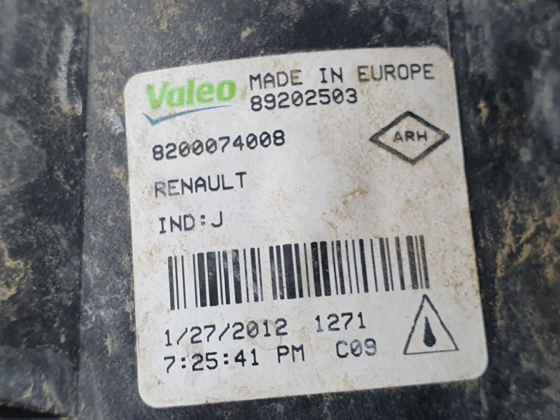 Recambio de faro antiniebla izquierdo para dacia sandero stepway referencia OEM IAM 8200074008 89202503 VALEO