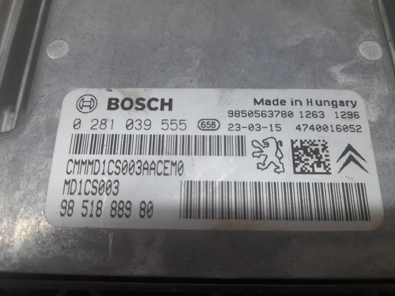 Recambio de centralita motor uce para peugeot 208 ii (ub_, up_, uw_, uj_) 1.5 bluehdi 100 referencia OEM IAM 9851888980 BOSCH 02