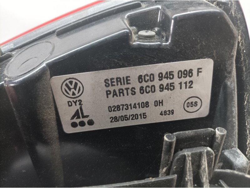Recambio de piloto trasero derecho para volkswagen polo (6c1) advance bluemotion referencia OEM IAM 6C0945096F  