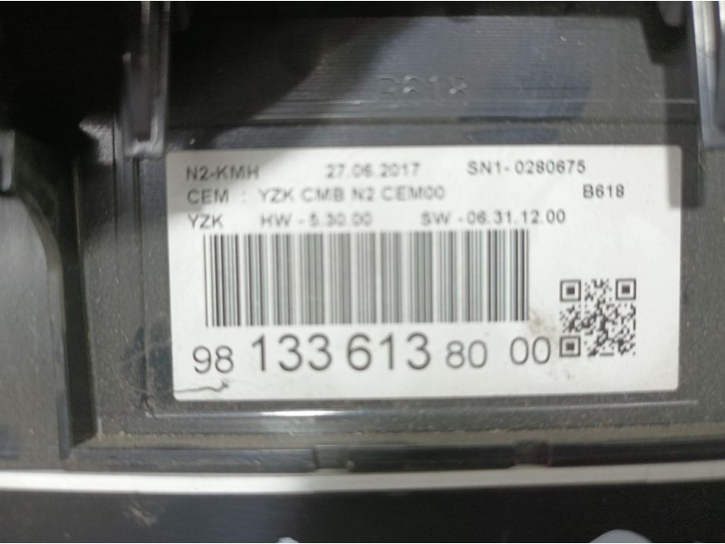 Recambio de cuadro instrumentos para citroën c3 feel referencia OEM IAM 9813361380  