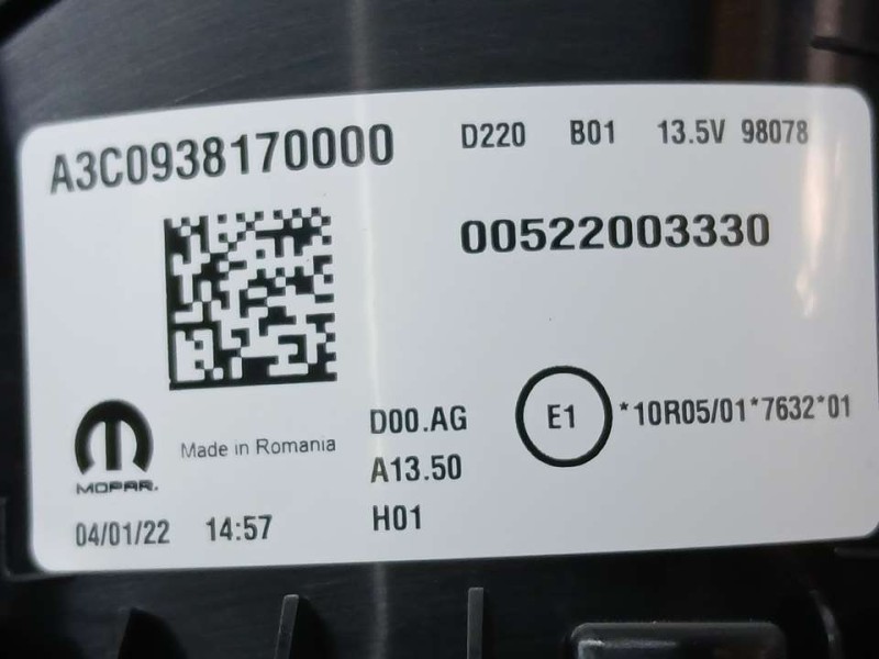 Recambio de cuadro instrumentos para fiat tipo ii (357) berlina cross referencia OEM IAM 522003330 52246888 MOPAR