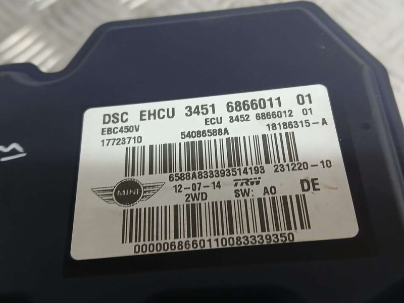 Recambio de abs para bmw mini cabrio (r57) cooper referencia OEM IAM 6866011 17723710 TRW