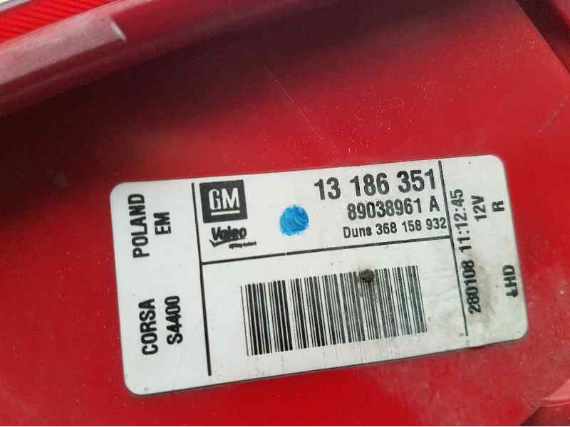 Recambio de piloto trasero derecho para opel corsa d selective referencia OEM IAM 13186351 89038961A TOCADO