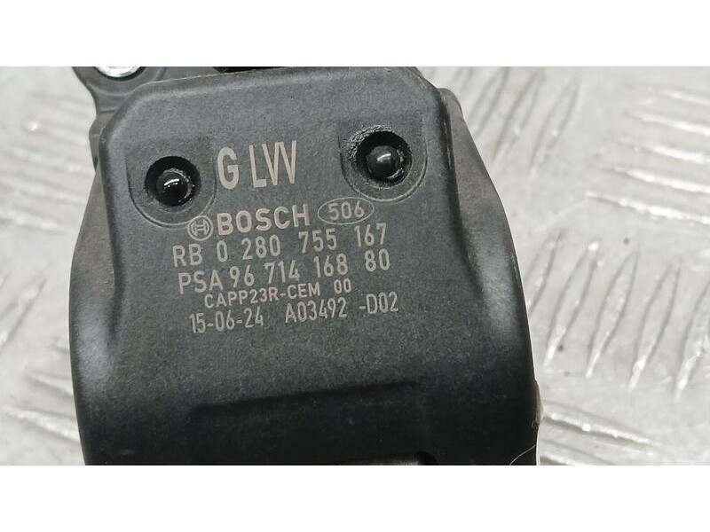 Recambio de potenciometro pedal para peugeot 3008 i monospace (0u_) 1.6 bluehdi 120 referencia OEM IAM 9671416880 BOSCH 02807551