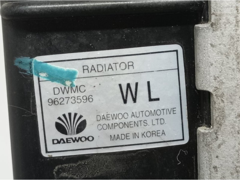 Recambio de radiador agua para daewoo compact 1.6 gasolina referencia OEM IAM 96273596  