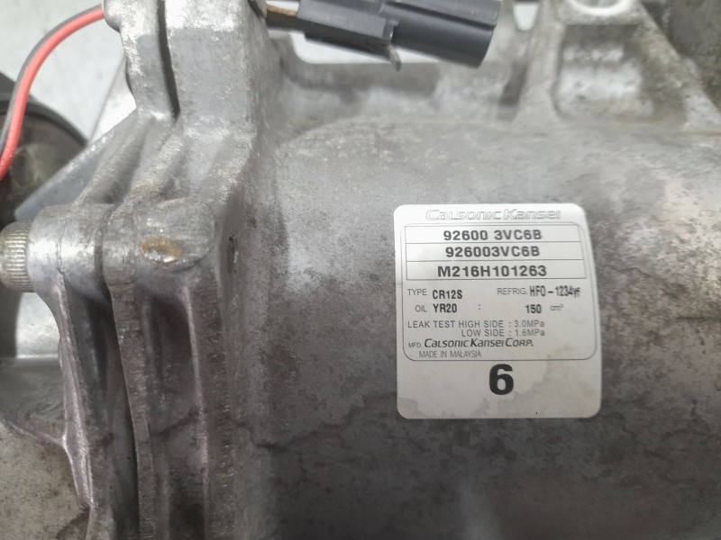 Recambio de compresor aire acondicionado para nissan pulsar hatchback (c13) 1.5 dci referencia OEM IAM 926003VC6B  