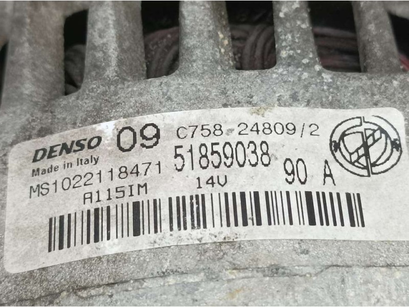 Recambio de alternador para ford ka (ccu) titanium referencia OEM IAM 51859038 MS1022118471 DENSO