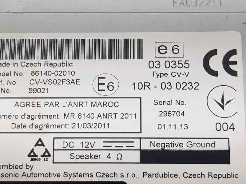 Recambio de sistema navegacion gps para toyota auris active referencia OEM IAM 8614002010  C/ SISTEMA CD