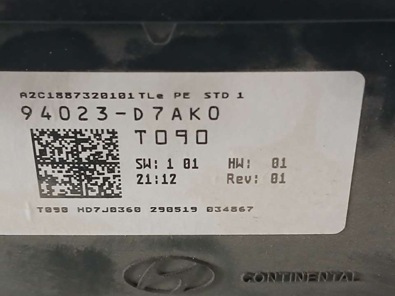 Recambio de cuadro instrumentos para hyundai tucson essence 2wd referencia OEM IAM 94023D7AK0 A2C1887320101 