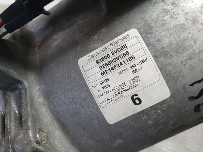 Recambio de compresor aire acondicionado para nissan pulsar (c13) tekna referencia OEM IAM 926003VC6B M214F241106 CALSONICKANSEI