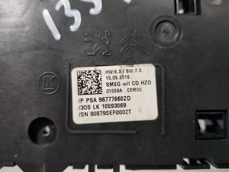 Recambio de mando multifuncion para peugeot 308 style referencia OEM IAM 96777660ZD 10093069 LK