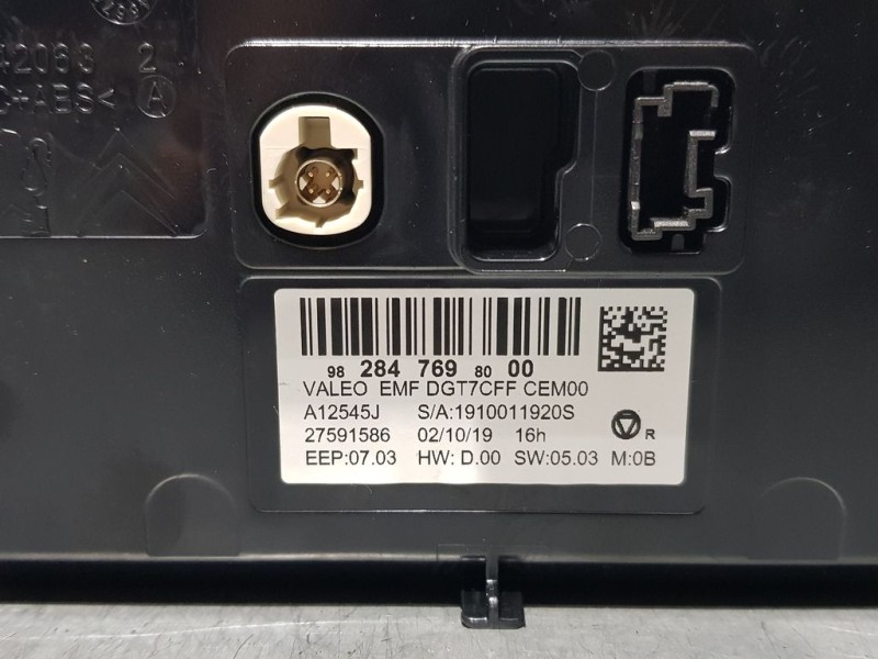 Recambio de pantalla multifuncion para peugeot 308 style referencia OEM IAM 982847698000 27591583 VALEO