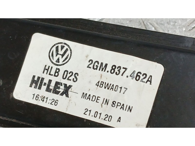 Recambio de elevalunas delantero derecho para volkswagen t-cross (c11, d31) 1.0 tsi referencia OEM IAM 2GM837462A ELECTRICO 24 P