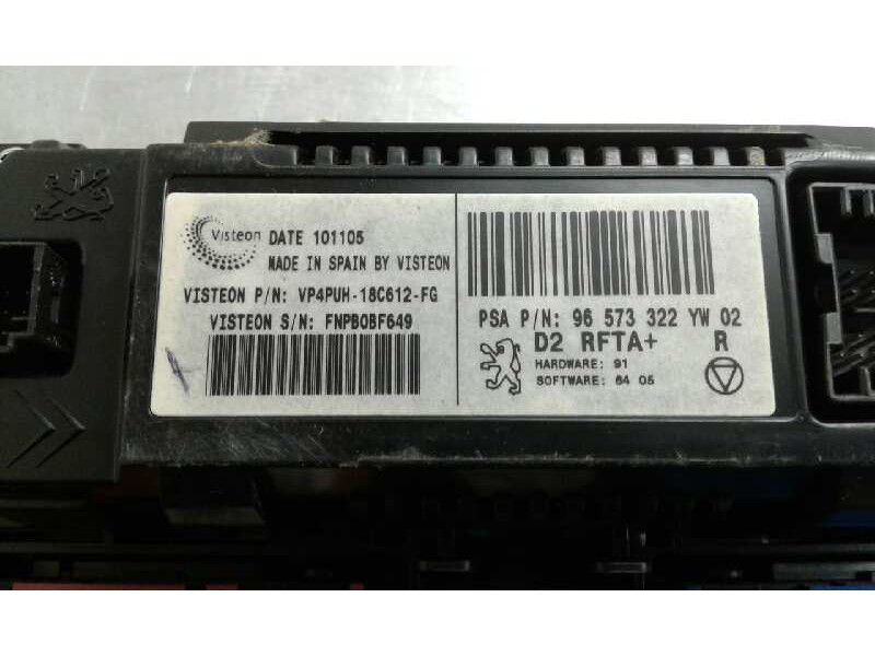 Recambio de mando climatizador para peugeot 407 2.0 16v hdi cat (rhr / dw10bted4) referencia OEM IAM VP4PUH18C612FG 96573322YW 
