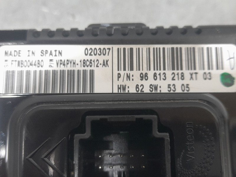 Recambio de mando multifuncion para citroën c6 (td_) 2.7 hdi referencia OEM IAM 96613218XT03 MANDO CLIMA TRASERO 