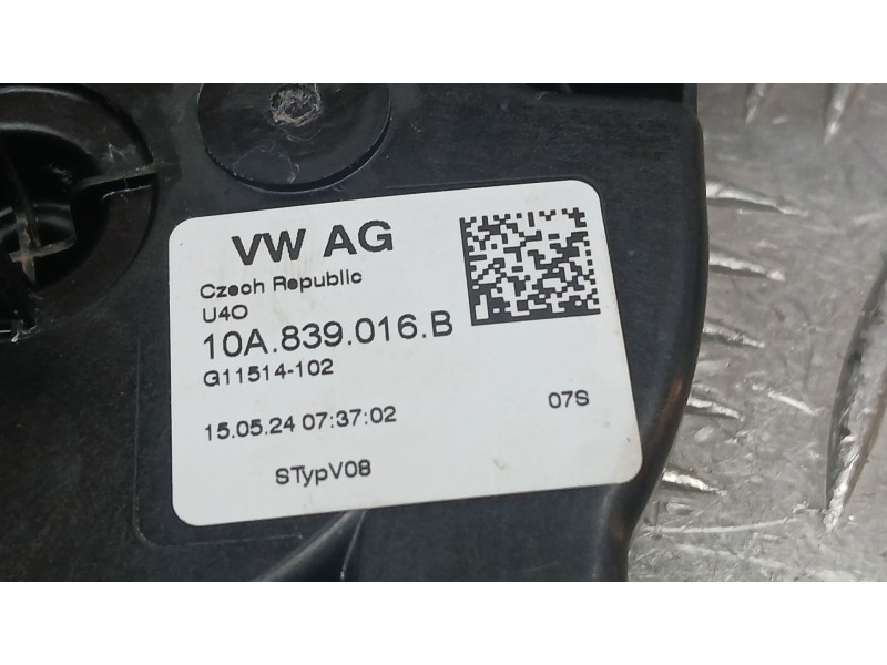 Recambio de cerradura puerta trasera derecha para volkswagen taigo (cs1) 1.5 tsi referencia OEM IAM 10A839016B ELECTRICA 