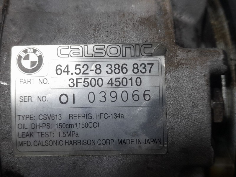 Recambio de compresor aire acondicionado para bmw 3 (e46) 316 i referencia OEM IAM 64528386837 3F50045010 