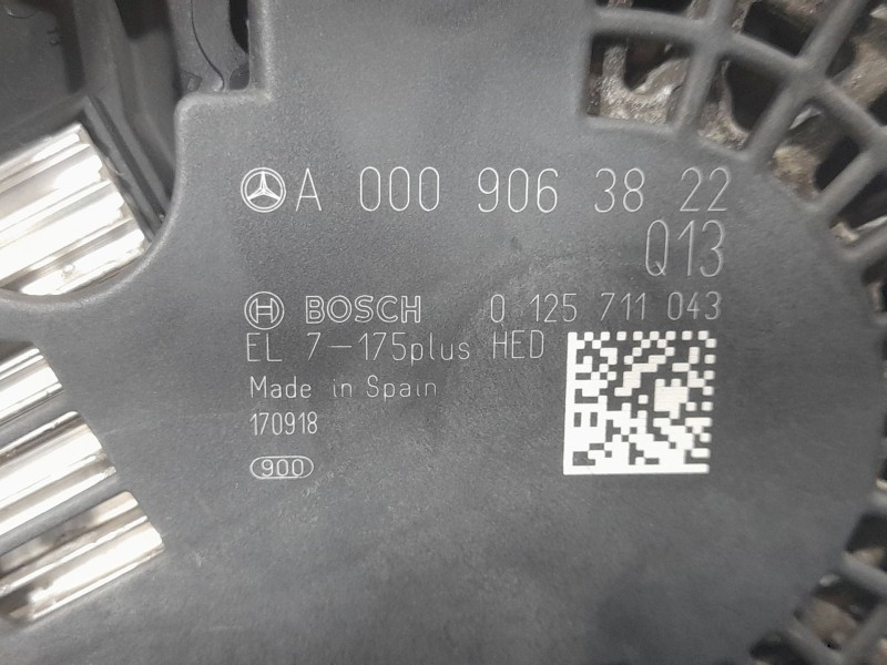 Recambio de alternador para infiniti q30 1.5d referencia OEM IAM A0009063822  