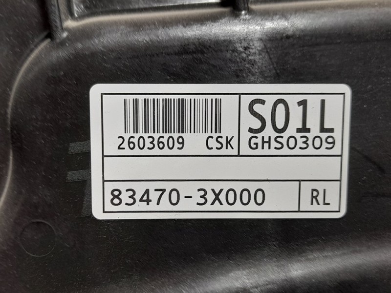 Recambio de elevalunas trasero izquierdo para hyundai elantra (md) confort referencia OEM IAM 834703X000 2 PINS ELECTRICO