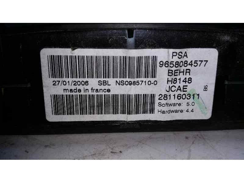 Recambio de mando climatizador para citroën c4 berlina collection referencia OEM IAM 281160311 9658084577 BEHR