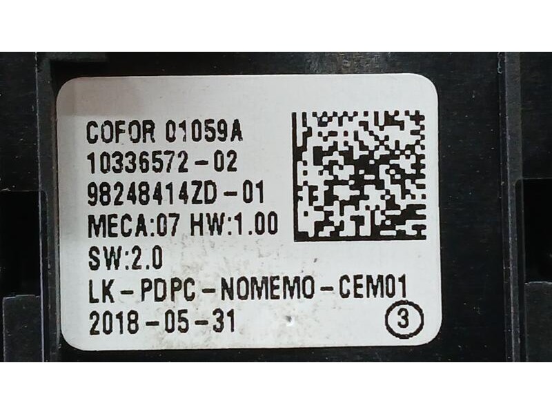 Recambio de mando elevalunas delantero izquierdo para peugeot 5008 allure referencia OEM IAM 98248414ZD  C10336572