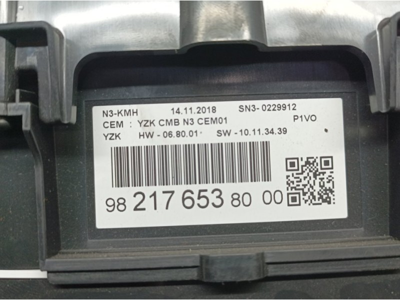 Recambio de cuadro instrumentos para opel combo cargo (e) edition referencia OEM IAM 9821765380  