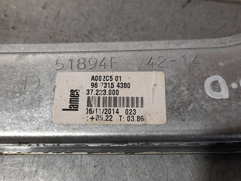 Recambio de elevalunas delantero derecho para peugeot 208 active referencia OEM IAM 9673154380  ELECTRICO