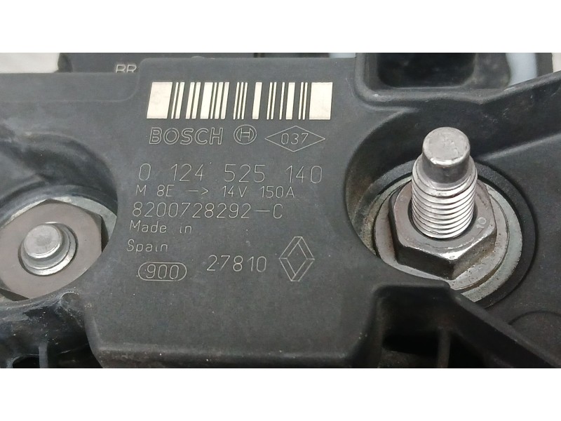 Recambio de alternador para nissan juke (f15) 1.5 dci referencia OEM IAM 8200728292C BOSCH 0124525140