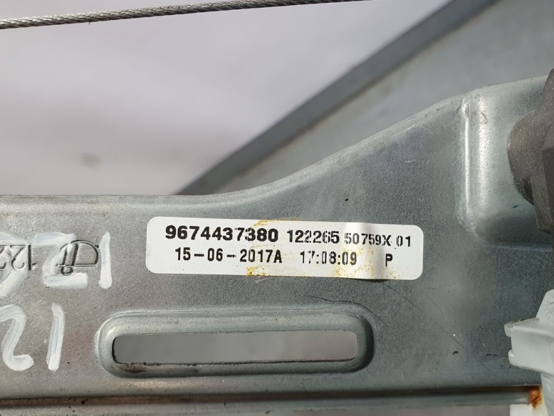 Recambio de elevalunas trasero izquierdo para citroën c-elysée feel referencia OEM IAM 9674437380  ELECTRICO 2 PINS