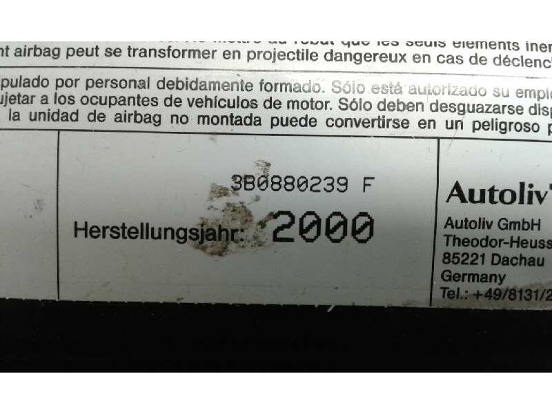 Recambio de airbag lateral izquierdo para volkswagen passat berlina (3b2) 1.6 referencia OEM IAM MECANICO - CINTURON  