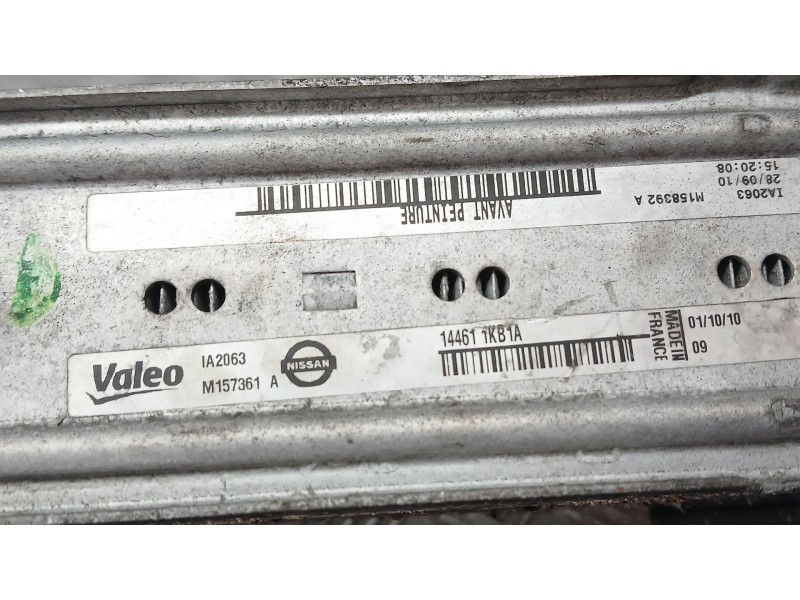 Recambio de intercooler para nissan juke (f15) 1.5 dci referencia OEM IAM 144611KB1A VALEO M157361A