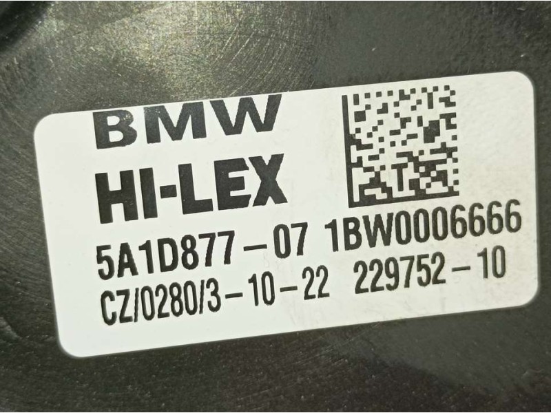 Recambio de elevalunas trasero izquierdo para bmw serie x1 (u11) sdrive 1.8i referencia OEM IAM 5A1D87707 1BW0006666 HILEX ELECT