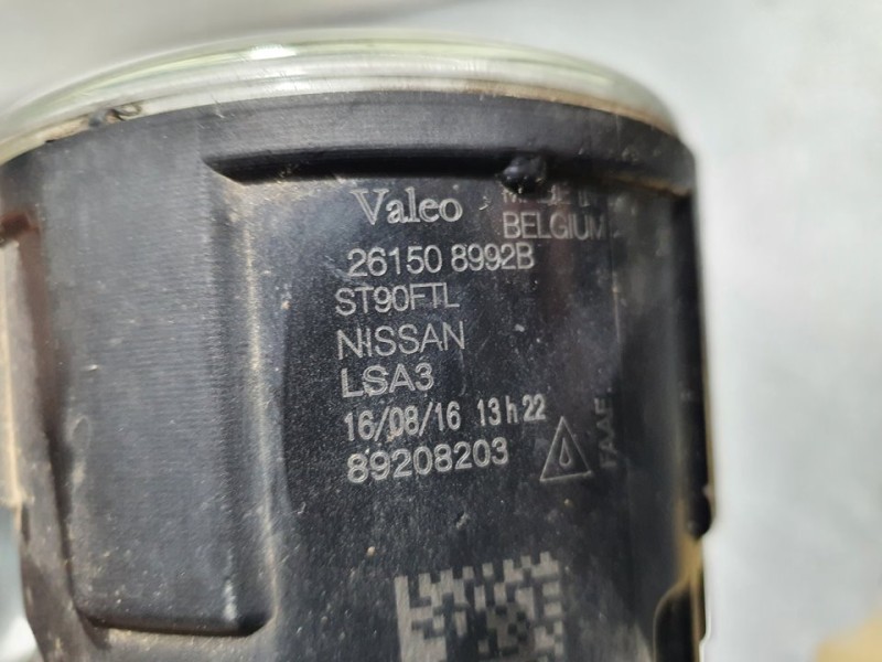 Recambio de faro antiniebla derecho para nissan qashqai (j11) acenta referencia OEM IAM 261508992B 89208203 VALEO