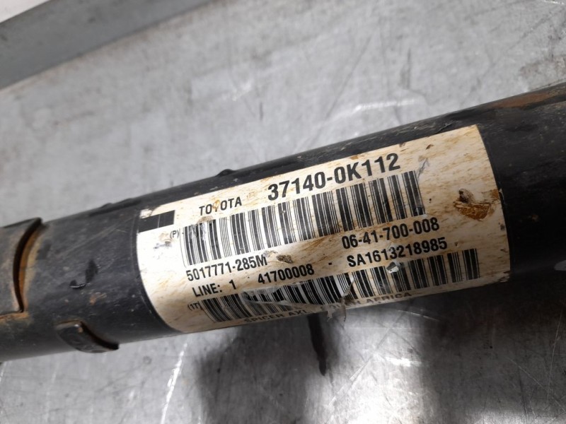 Recambio de transmision central para toyota hilux (kun) double cab 4x4 referencia OEM IAM 371400K112  DELANTERO