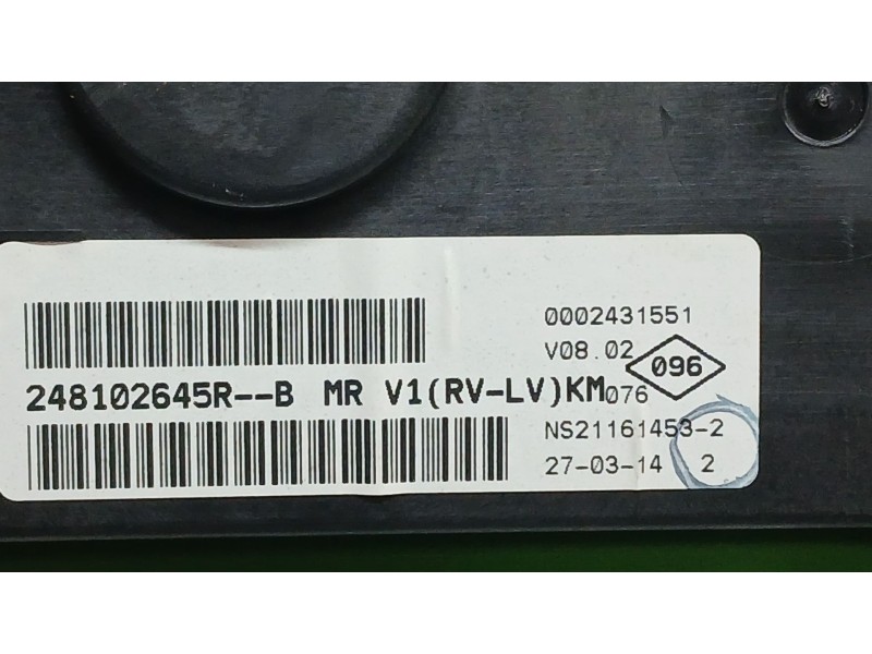 Recambio de cuadro instrumentos para dacia logan mcv ii 1.5 dci referencia OEM IAM 248102645R JOHNSON CONTROLS NS211614532